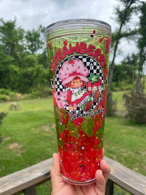 24oz Snowglobe Tumbler- Dual Lava