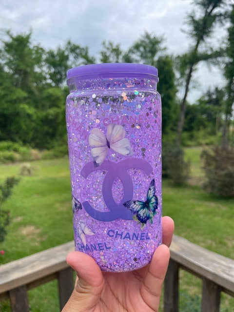 16oz Snowglobe Tumbler- Fast Flow Glitter