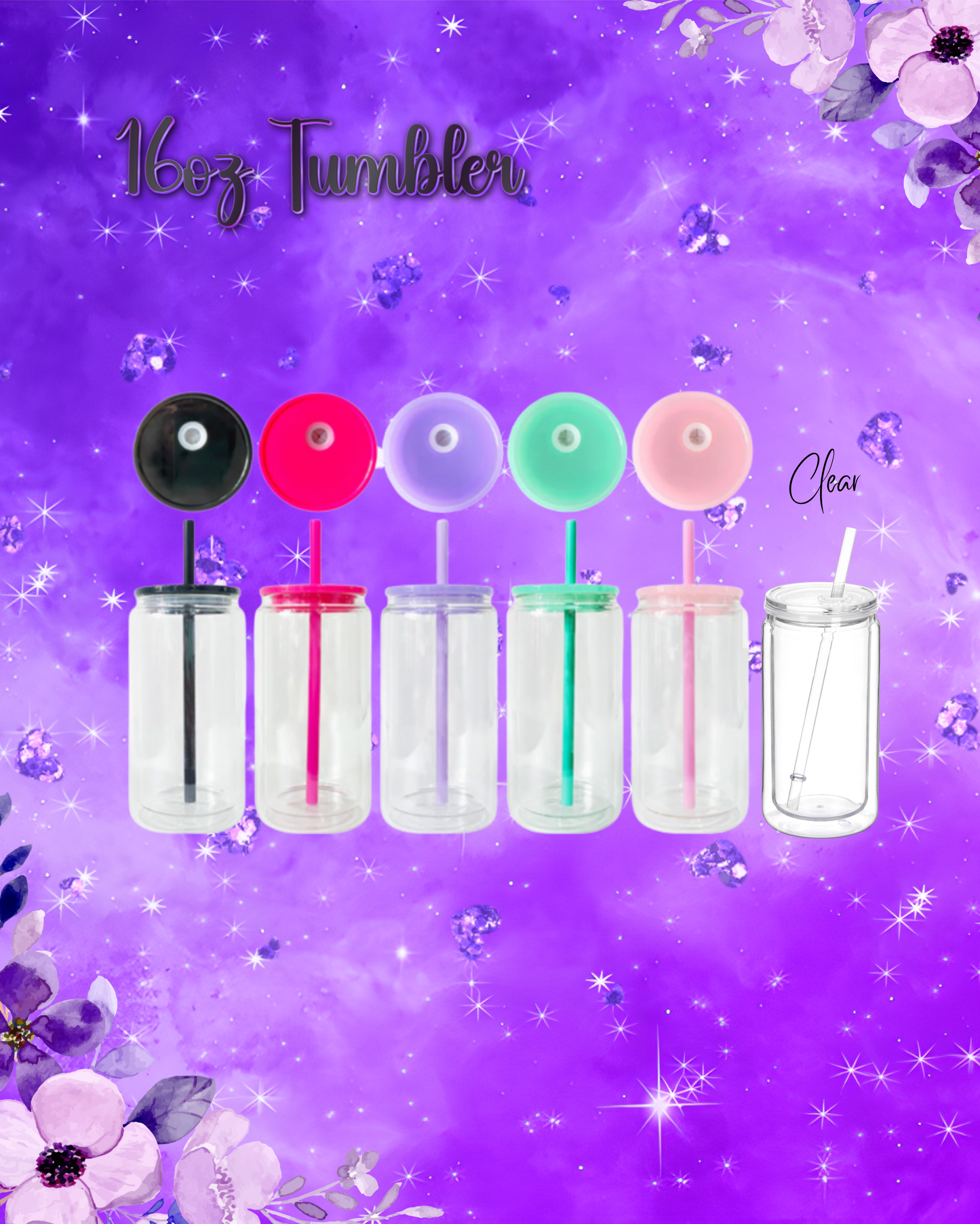 16oz Snowglobe Acrylic Tumbler
