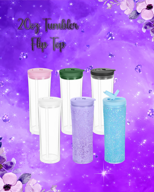 20oz Flip Top Snow Globe Tumbler