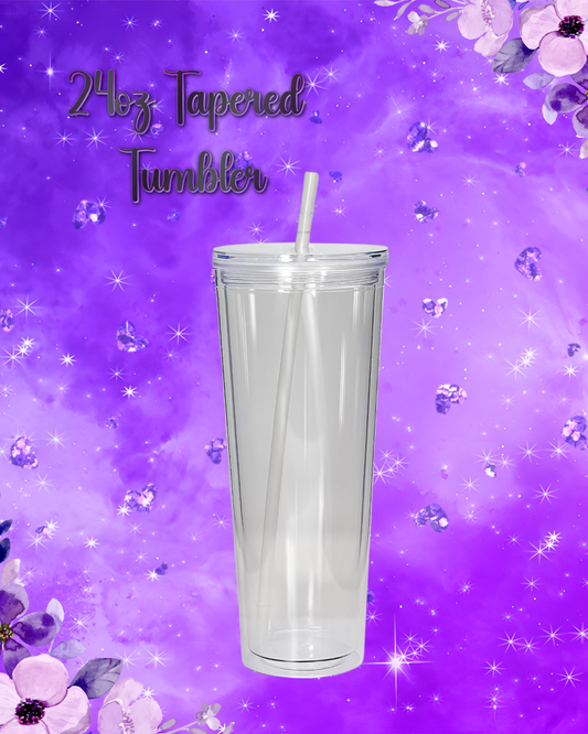 24oz Acrylic Tapered Snowglobe Tumbler