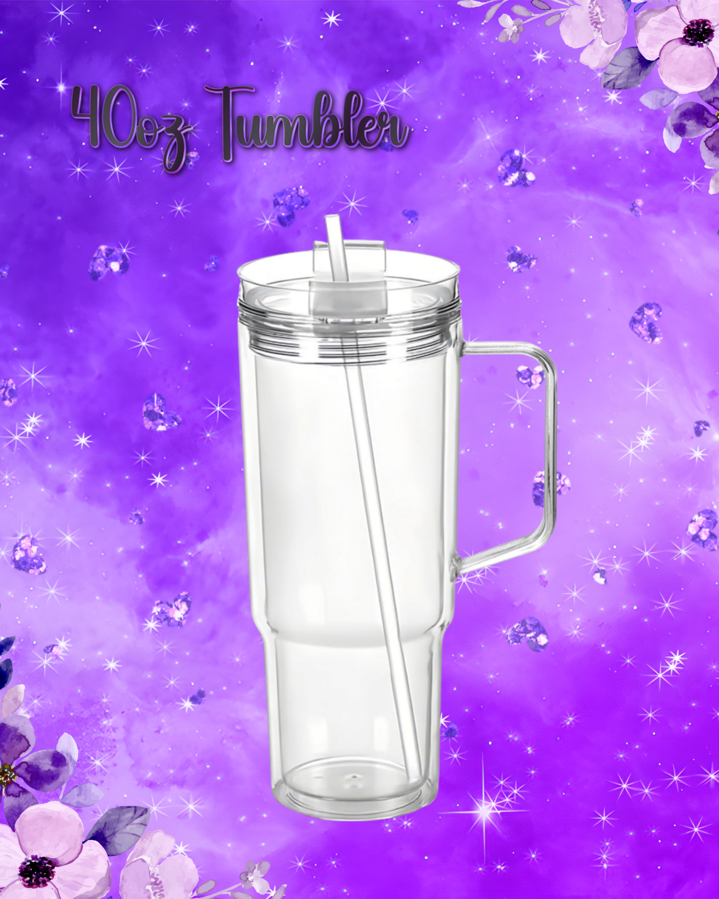 40oz Acrylic Tumbler with Handle