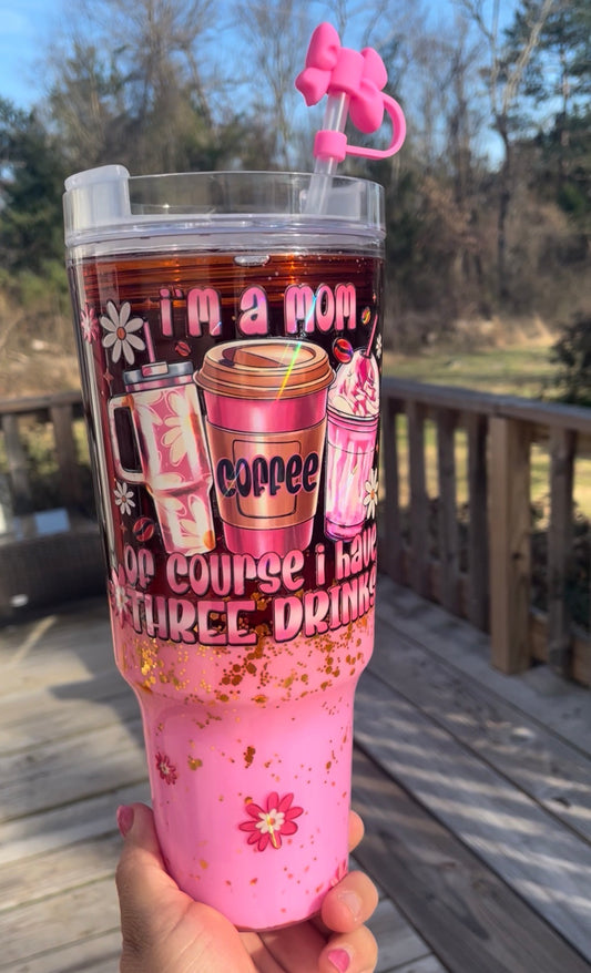 30oz Snowglobe Tumbler - Dual Lava Flow