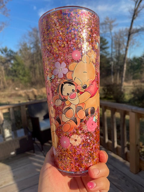 24oz Snowglobe Tumbler - Glitter