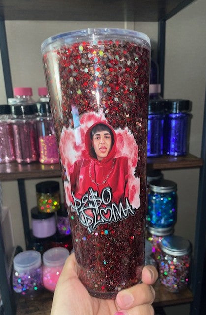 24oz Snowglobe Tumbler- Glitter