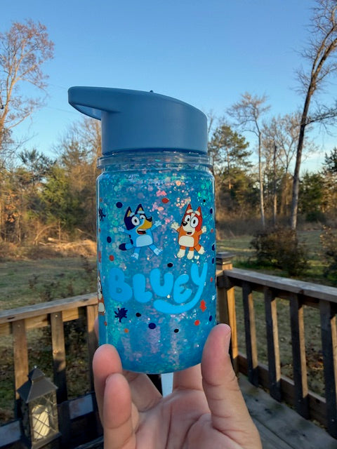 10oz Kids Snowglobe Tumbler- Glitter