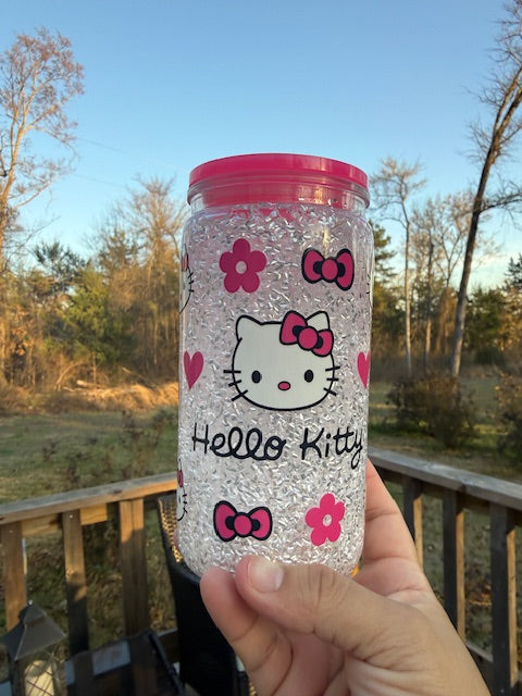 16oz Snowglobe Tumbler- Bubble Glitter