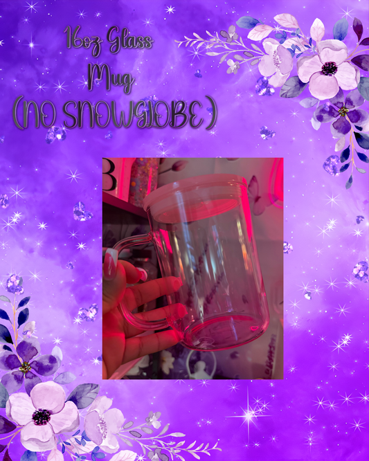 17oz Jelly Glass Mug- No Snowglobe