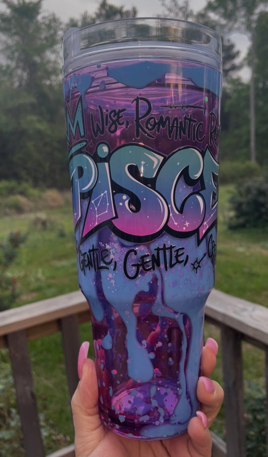 30oz Snowglobe Tumbler - Dual Lava Flow